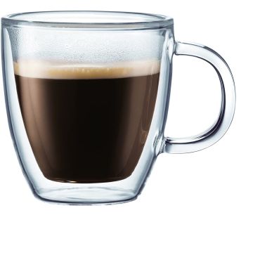 Bodum Bistro 5 oz. Double Wall Glass Mugs