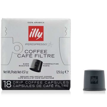 Illy Dark Roast 18 Drip iPer Coffee Capsules