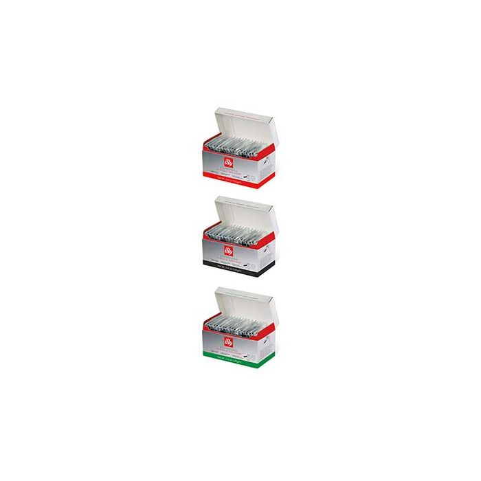 3 boxes of illy espresso coffee pods