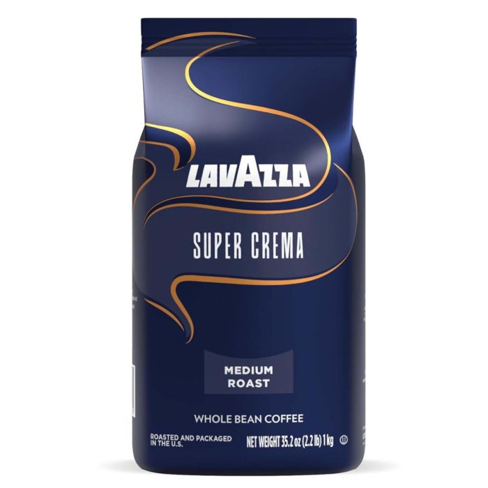 Lavazza Super Crema Whole Bean pack