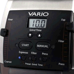 Baratza Vario controls